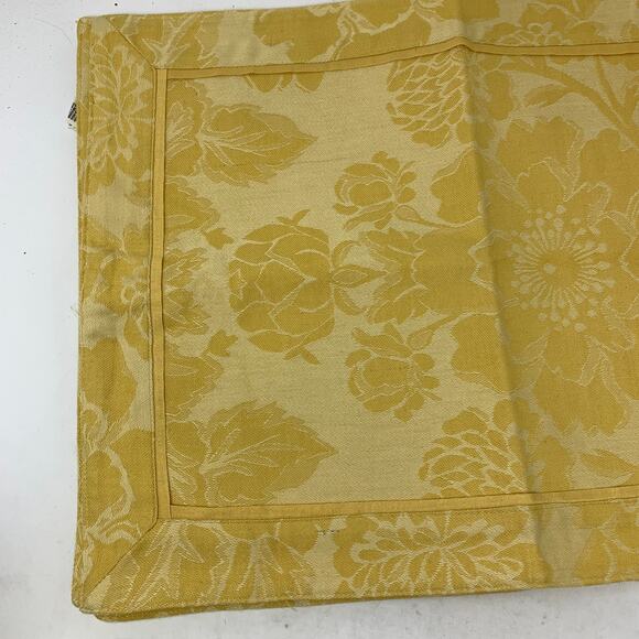 Anthropologie At Home Set Of 4 Placemats Golden Floral Print 14.5" X 19" NEW - Picture 2 of 6